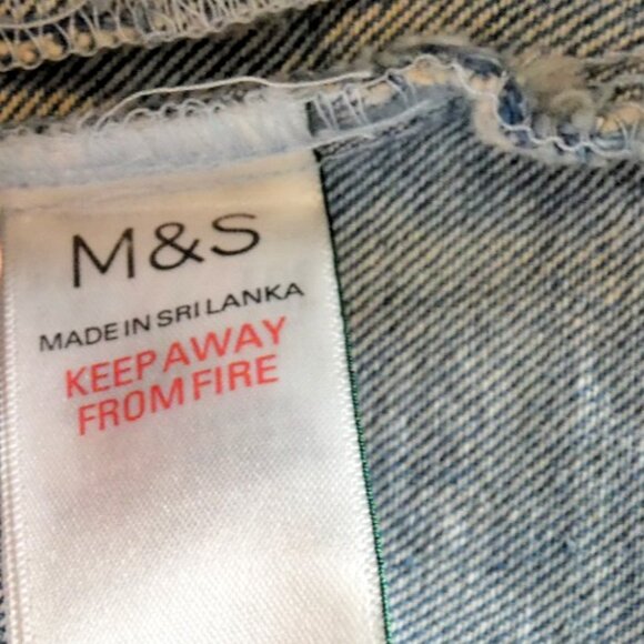 M&S Childs Jean Jacket Hoodie Mickey Mouse Blue Denim Gray Disney Size XS (2-3) - Picture 8 of 12